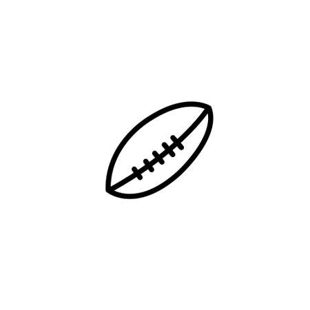 Rugby ball outline icon illustrationの写真素材