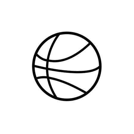 Basketball simple icon. Basketball outline illustrationの写真素材