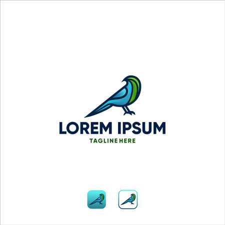 origami bird logo modern conceptのイラスト素材