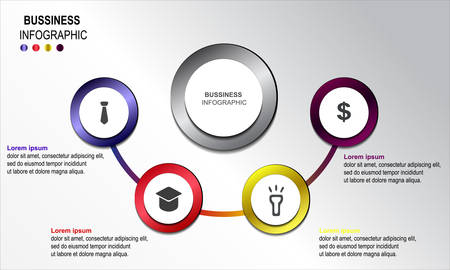 Timeline Business Infographic design vector with icons can be used for workflow layout Business data visualization. Creative concept for infographicのイラスト素材