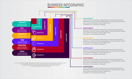 Timeline Business Infographic design vector with icons can be used for workflow layout Business data visualization. Creative concept for infographicのイラスト素材