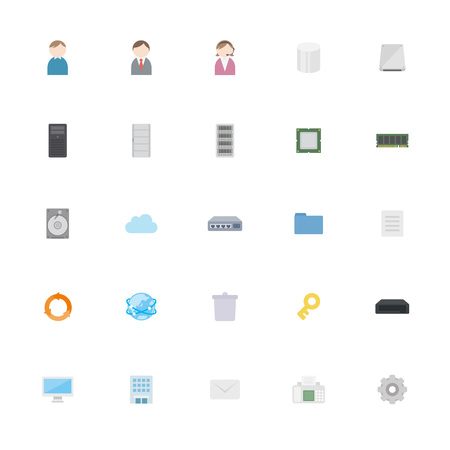 Business hardware icon setのイラスト素材
