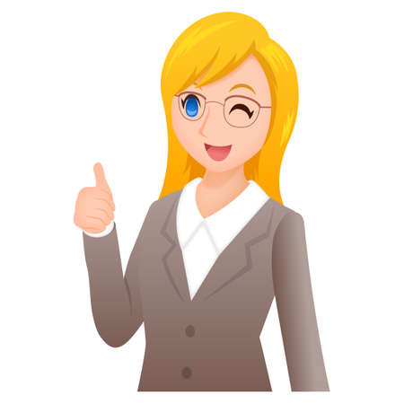 Woman Blonde Poseのイラスト素材