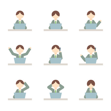 Flat Icon Person Businessman Maleのイラスト素材