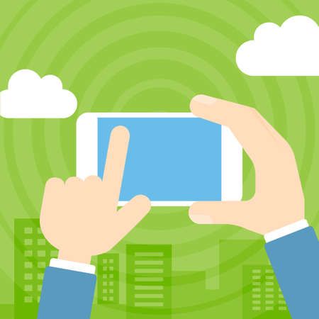 Smartphone Finger Operationのイラスト素材