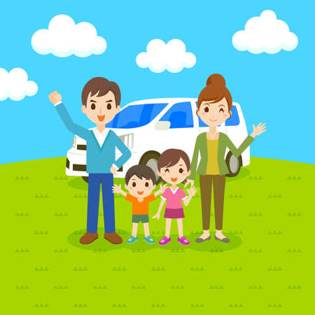 Family carのイラスト素材