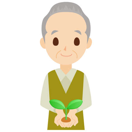 Sprouts Middle-old maleのイラスト素材