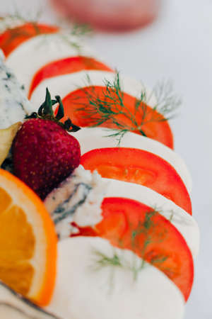 Luxury food on wedding table. Cateringの写真素材