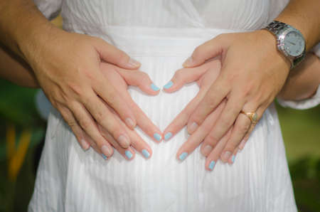 Pregnancy Heart shapeの写真素材