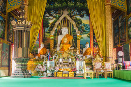Thai buddha statue in the templeのeditorial素材