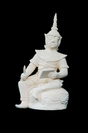 Yak sculpture on sitting pose の写真素材