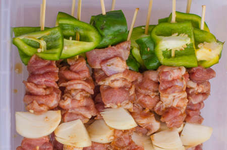 Barbecue meat and vegetableの写真素材