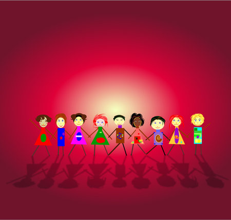 we build the future, kids chainの写真素材