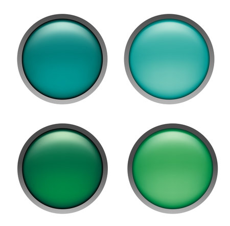 round web buttons with different shiny colors
