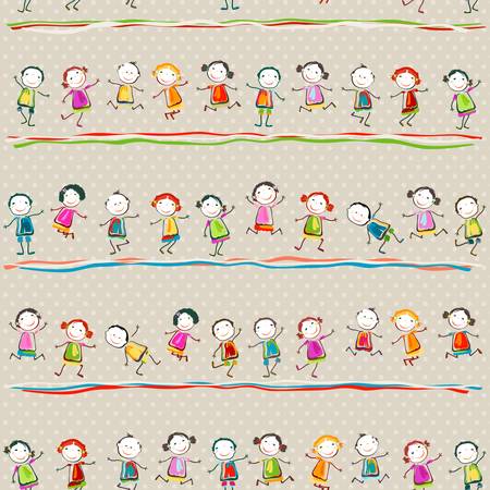 children playingのイラスト素材