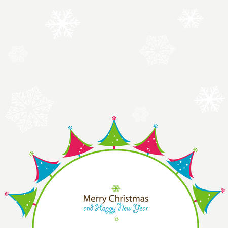 christmas and new year greeting cardのイラスト素材