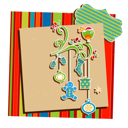 christmas greeting cardのイラスト素材