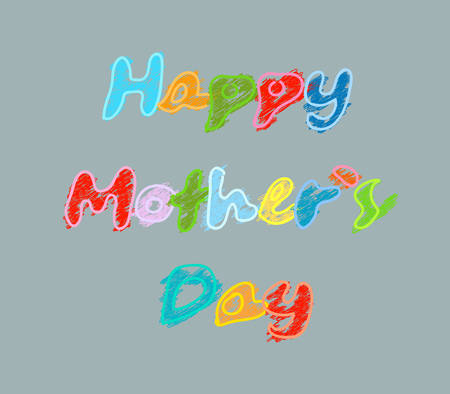 happy mother`s day cardのイラスト素材