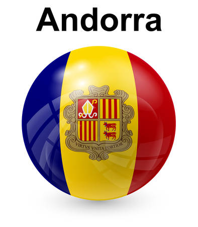 andorra official state flagのイラスト素材
