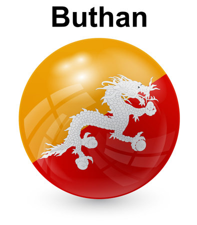 buthan official state flagのイラスト素材