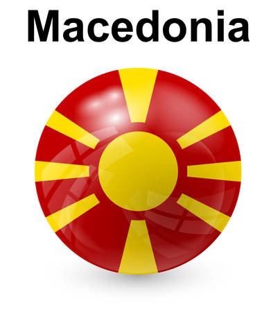 macedonia official state flagのイラスト素材