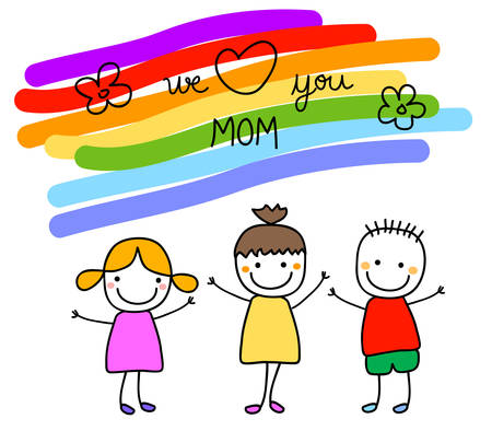 happy mothers dayのイラスト素材