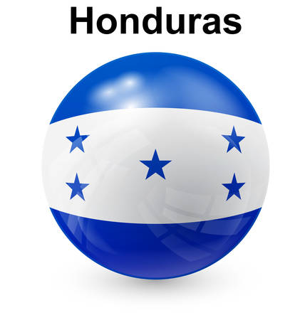 honduras official flag, button ballのイラスト素材