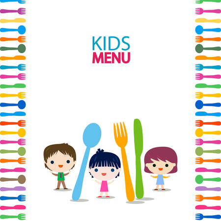menu kids background designのイラスト素材