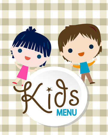 kids menu background illustrationのイラスト素材