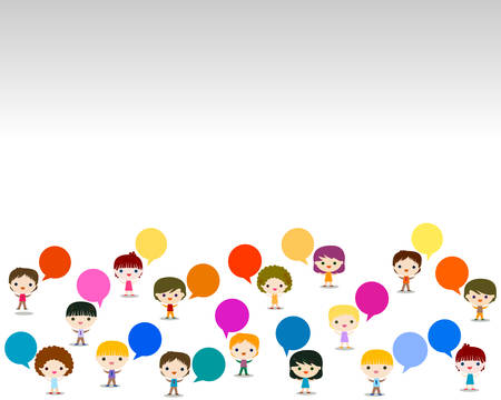 kids talkingのイラスト素材