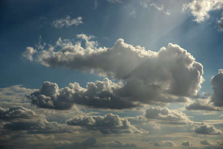 Beautiful sky background with clouds.の写真素材