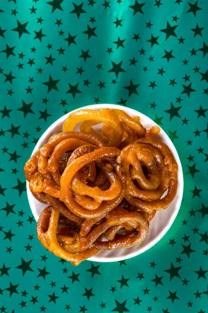 Indian sweet: Jalebi, Indian dessert jalebi or imartiの写真素材
