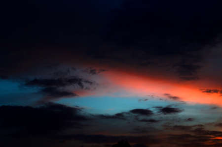 Beautiful sunset sky with clouds. Abstract sky.の写真素材