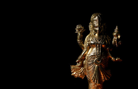 Lakshmi - Hindu goddess ,Goddess Lakshmi. Goddess Lakshmi during Diwali Celebration. Indian Hindu Light Festival called Diwaliの写真素材