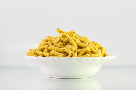 Ratlami Sev: Snacks of chick peas with punch of clove.の写真素材