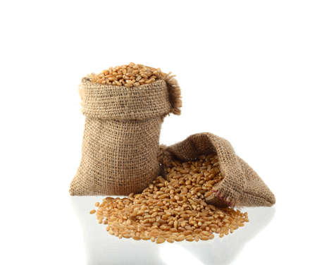 Heap Wheat grains on background. Close upの写真素材