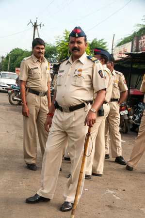 YAVATMAL, MAHARASHTRA, INDIA, AUGUST - 15, 2011: Parading at the ground of Tahsil office on occasion...