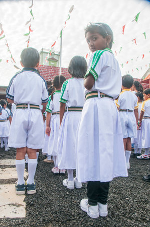 YAVATMAL, MAHARASHTRA, INDIA, AUGUST - 15, 2011: Independence Day celebrated in Yavatmal on August 15, 2011 in Yavatmal, Maharashtra, India.のeditorial素材