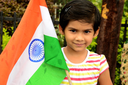 NAGPUR, MAHARASHTRA, INDIA, AUGUST - 15 : Unidentified people celebrating Independence Day by...