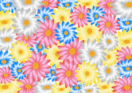 Silky flowers background filling the frameのイラスト素材