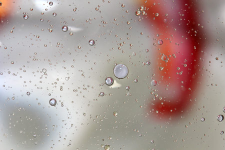Oil in water colorful abstract circles background
