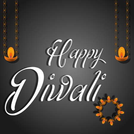 Diwali greeting with a message Happy Diwaliの写真素材