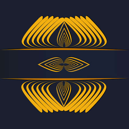 Golden abstract Mandal ornate pattern for background, invitations, cards, premium templates.のイラスト素材