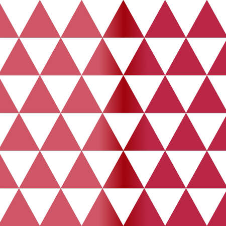Red triangles pattern on white background filling the frame.の写真素材