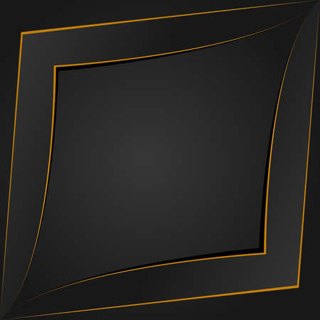 Golden polygonal abstract pattern on grey black background filling the frame.のイラスト素材
