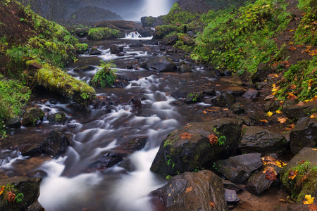 Beautiful Cascade flowing through the rocks