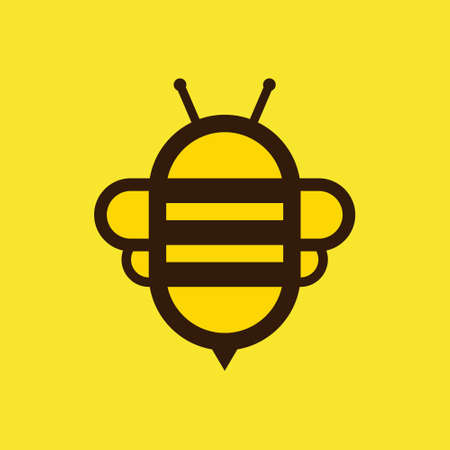 Honey bee icon. Honey flying bee. Insect.bugs, insects and arachnids Flat style vector illustration.のイラスト素材