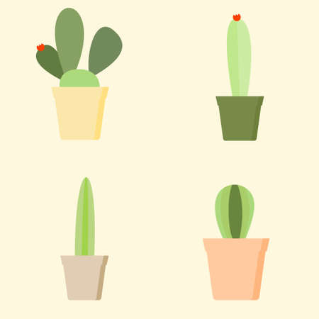Cactus, desert plant flat icon, vector sign, Cactus colorful pictogram. Symbol, logo illustration. Flat style designのイラスト素材