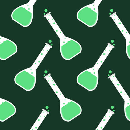 chemical bottle seamless pattern vector illustrationのイラスト素材