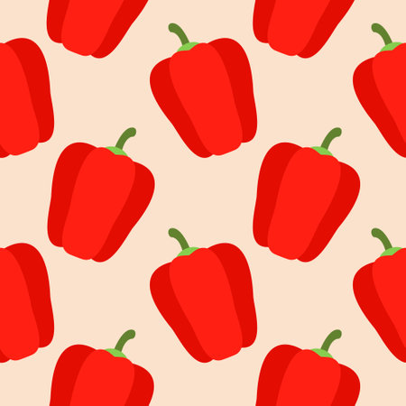 pepper or paprica seamless pattern vector illustrationのイラスト素材